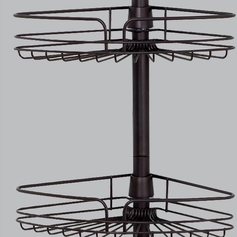 4Tier Rust Resistant Bathtub & Shower Pole Caddy Heritage Bronze - Zenna Home