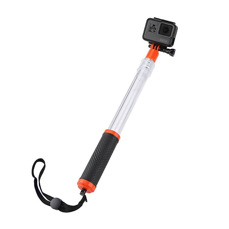Waterproof Transparent Floating Monopod - Extendable Selfie Stick for GoPro Hero 8/7/6/5/4 Osmo Action Insta360