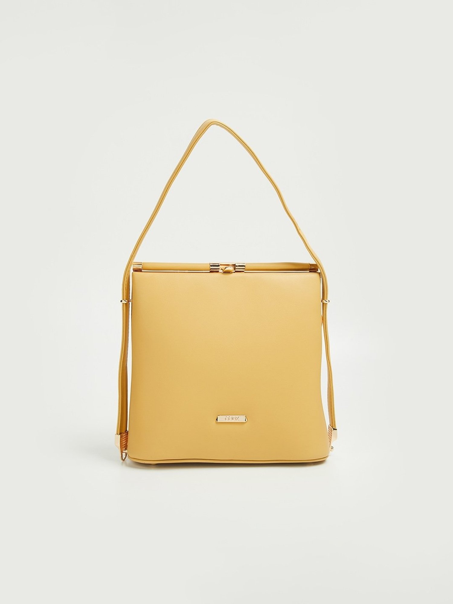 Code by Lifestyle Yellow Solid Handbag