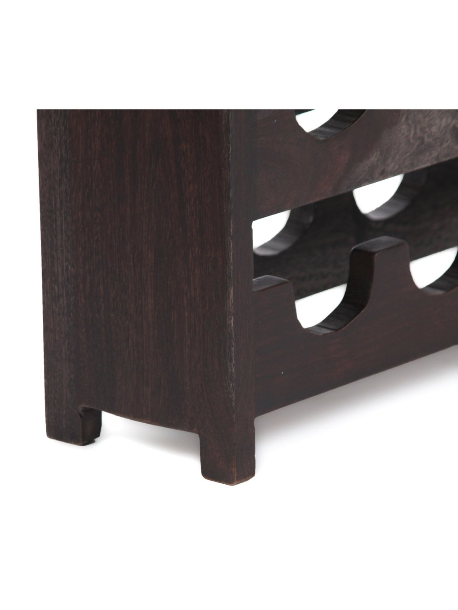 Ikiriya Kassel Dark Brown Wood Wine Rack
