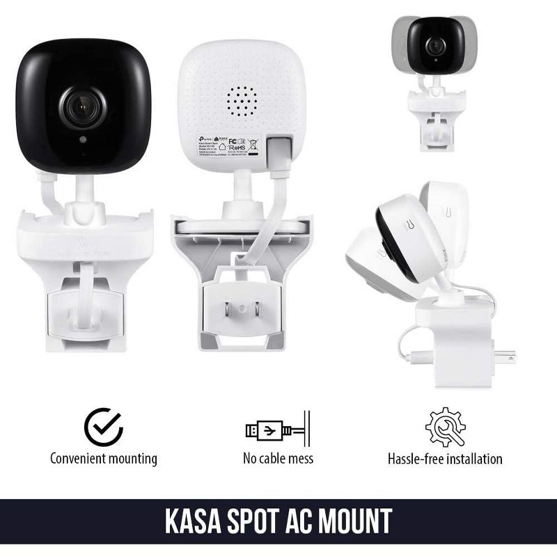 Wasserstein 360 Degree AC Outlet Swivel Mount Compatible with Kasa Spot Indoor Camera