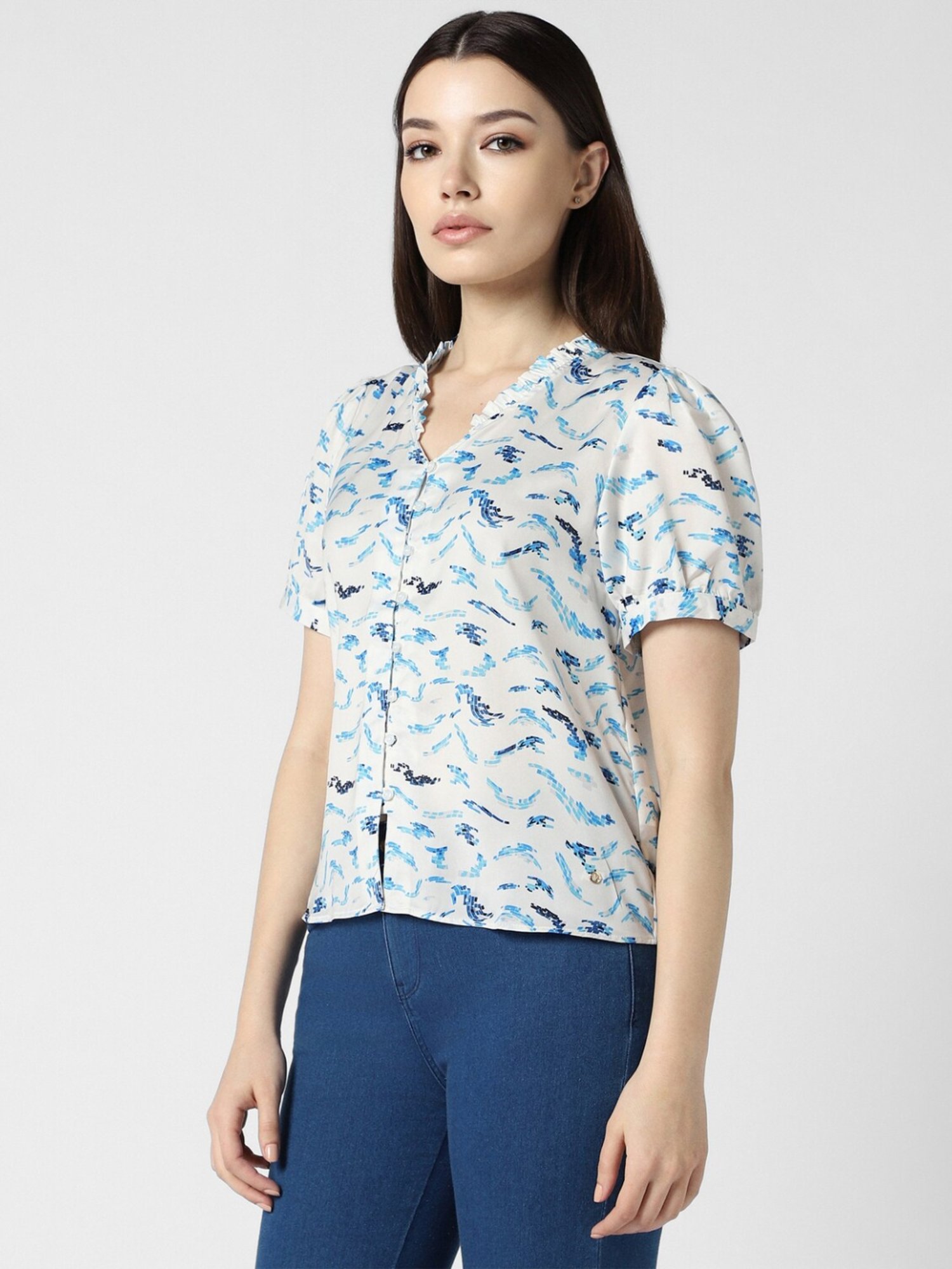 Van Heusen Blue Printed Top