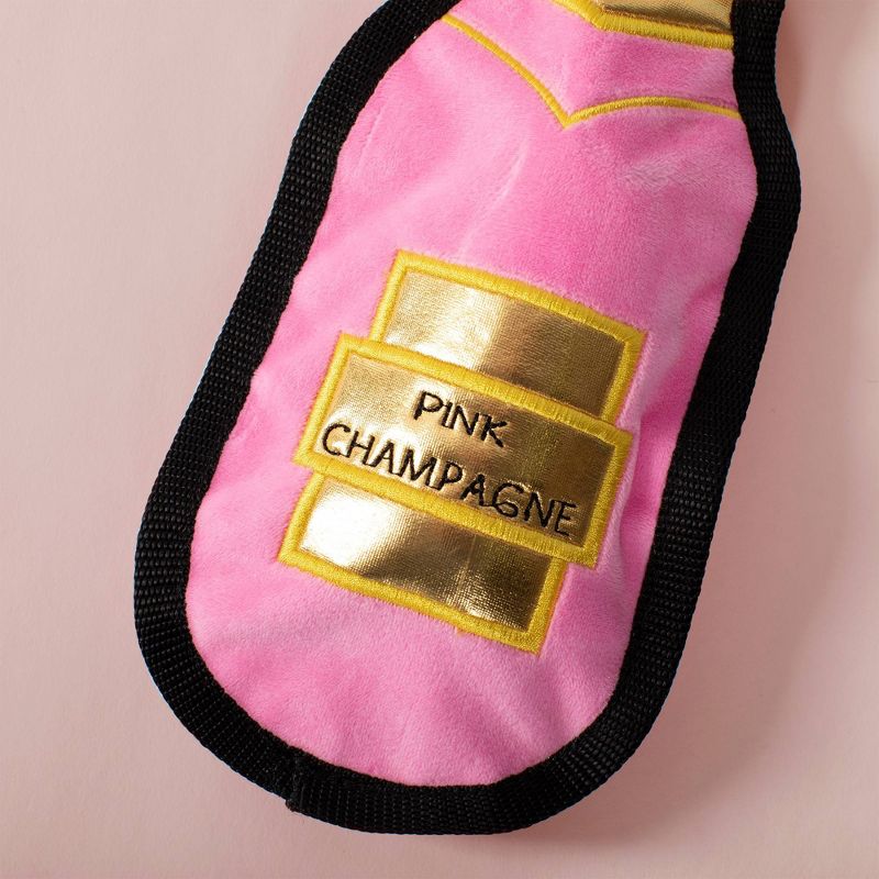 PetShop by Fringe Studio Pink Champagne Durable Plush Dog Toy