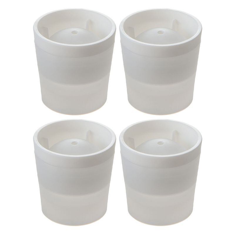 Like-It White Extra Large Versatile Crystal Clear Home Round Frozen Ice Ball Sphere Maker Mold (4 Pack)