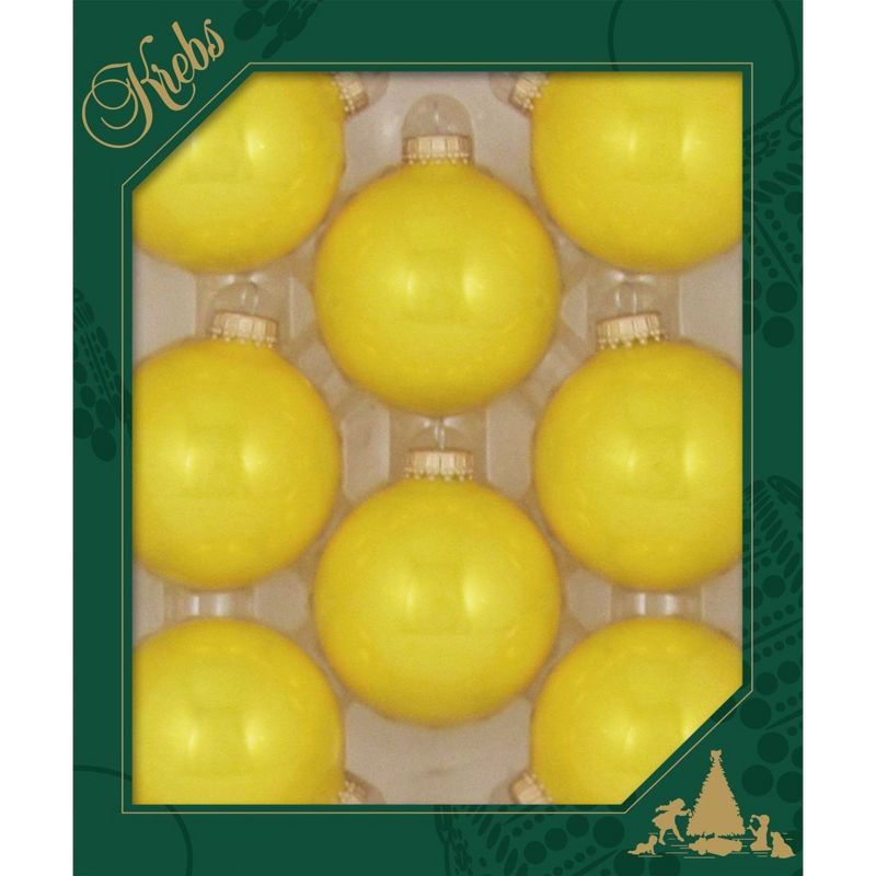 Christmas by Krebs 8ct Full Sun Shiny Glass Christmas Ball Ornaments 2.5" (67mm)