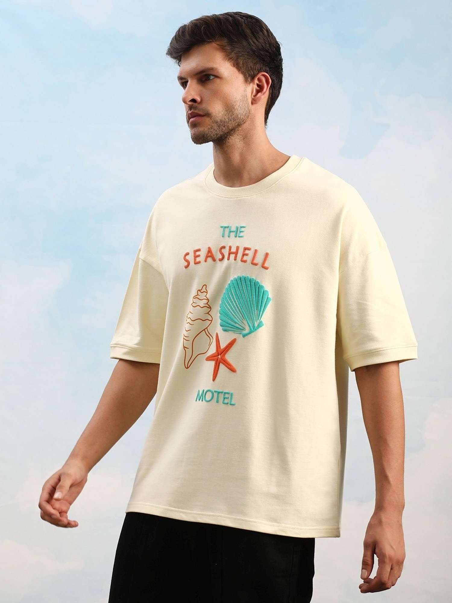 Dillinger Off White Loose Fit Printed Unisex T-Shirt