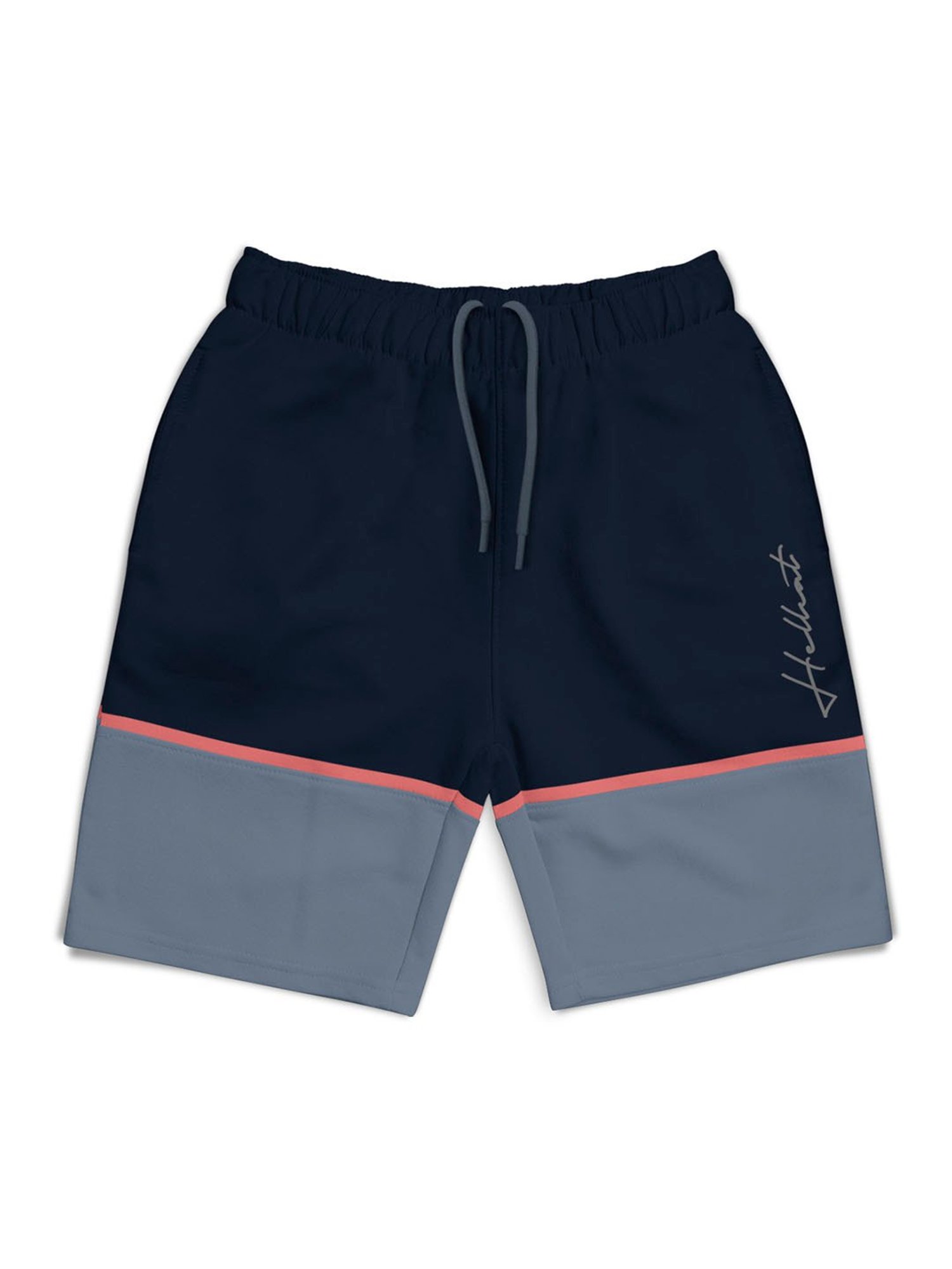 HELLCAT Boys Navy Color Block Shorts