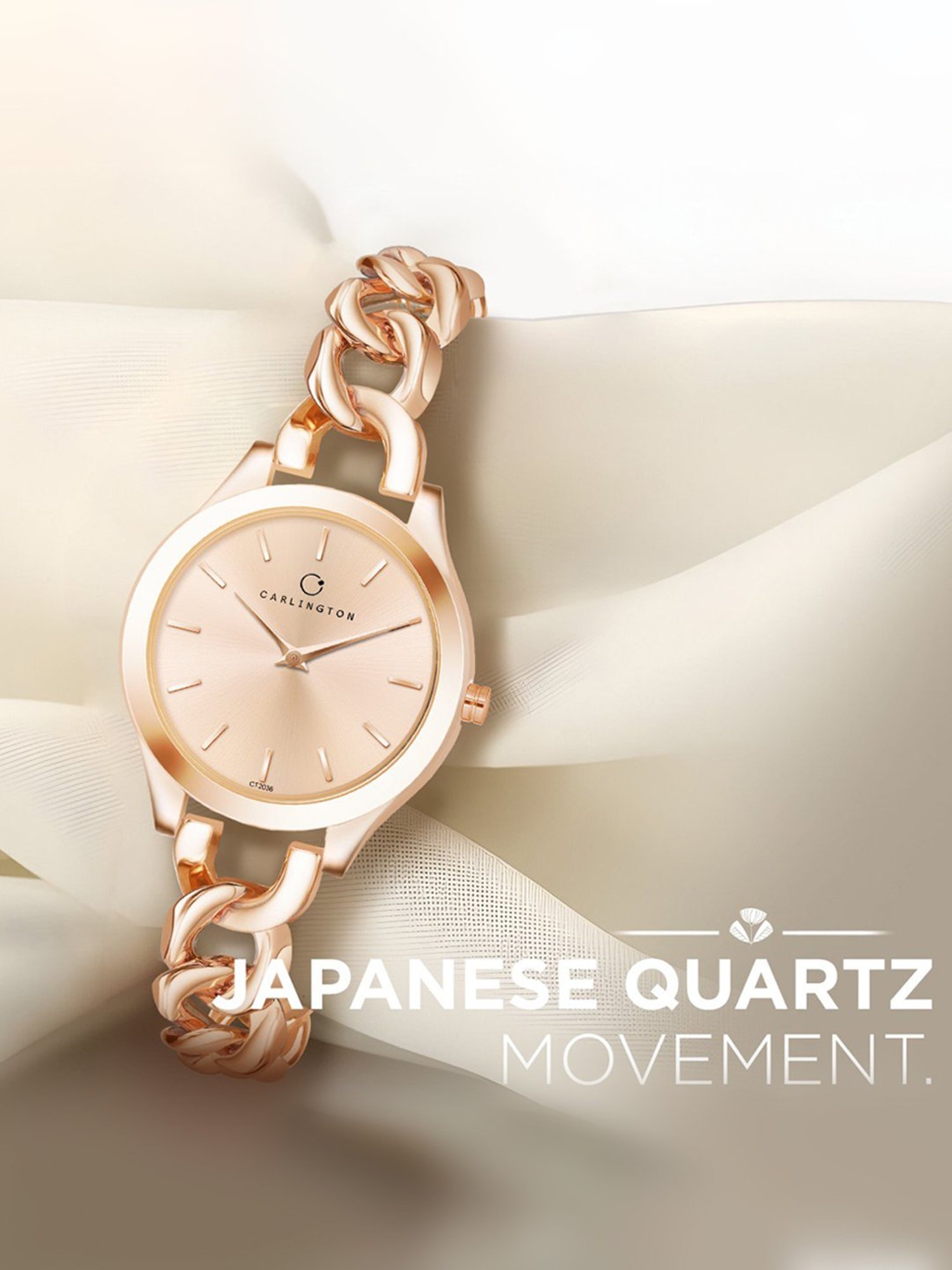 Carlington Iconic 2036 RoseGold Analog Watch for Women