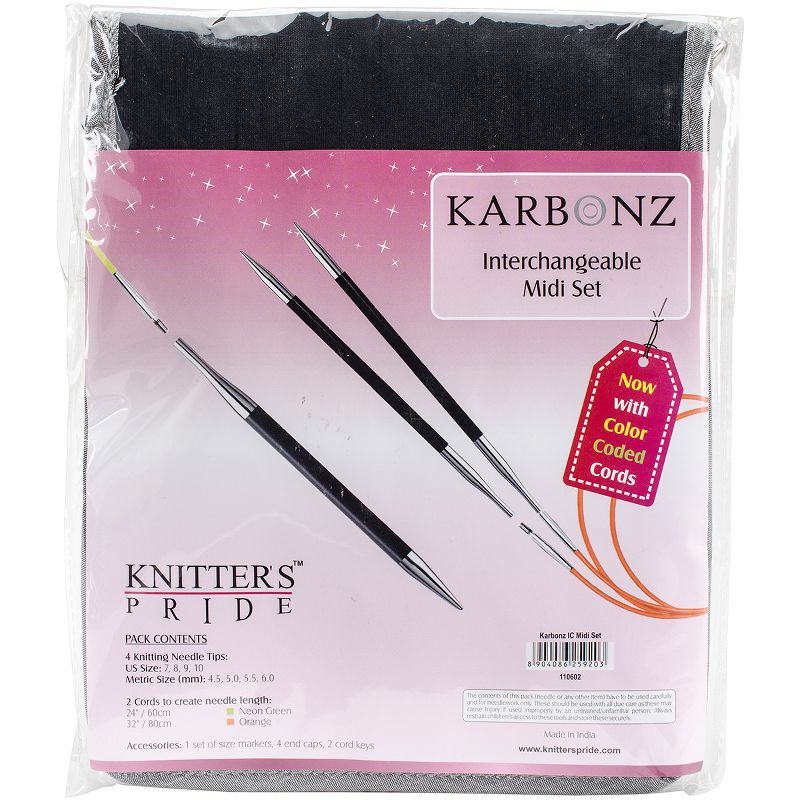 Knitter's Pride-Karbonz Interchangeable Needles Midi Set