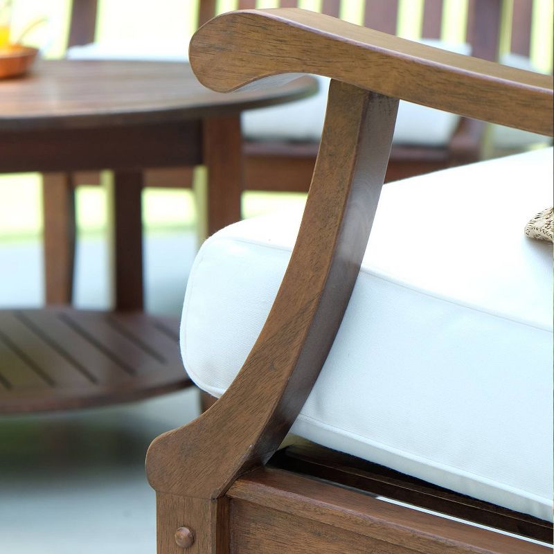 Sopra 2pc Wood Patio Lounge Chair with Cushion - White - Cambridge Casual