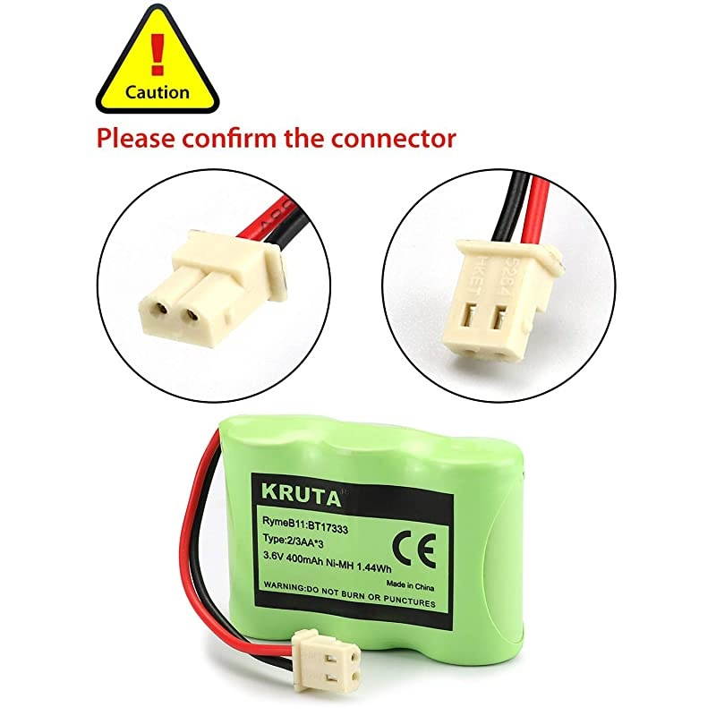 BT17333 BT27333 Cordless Phone Battery Compatible with for Vtech BT-17333 BT-27333 BT17233 BT27233 CS2111 01839 Sanyo CLT3500 GESPCH06 Radio 43-3215 2/3AA 3.6V 400mAh (Pack 2)