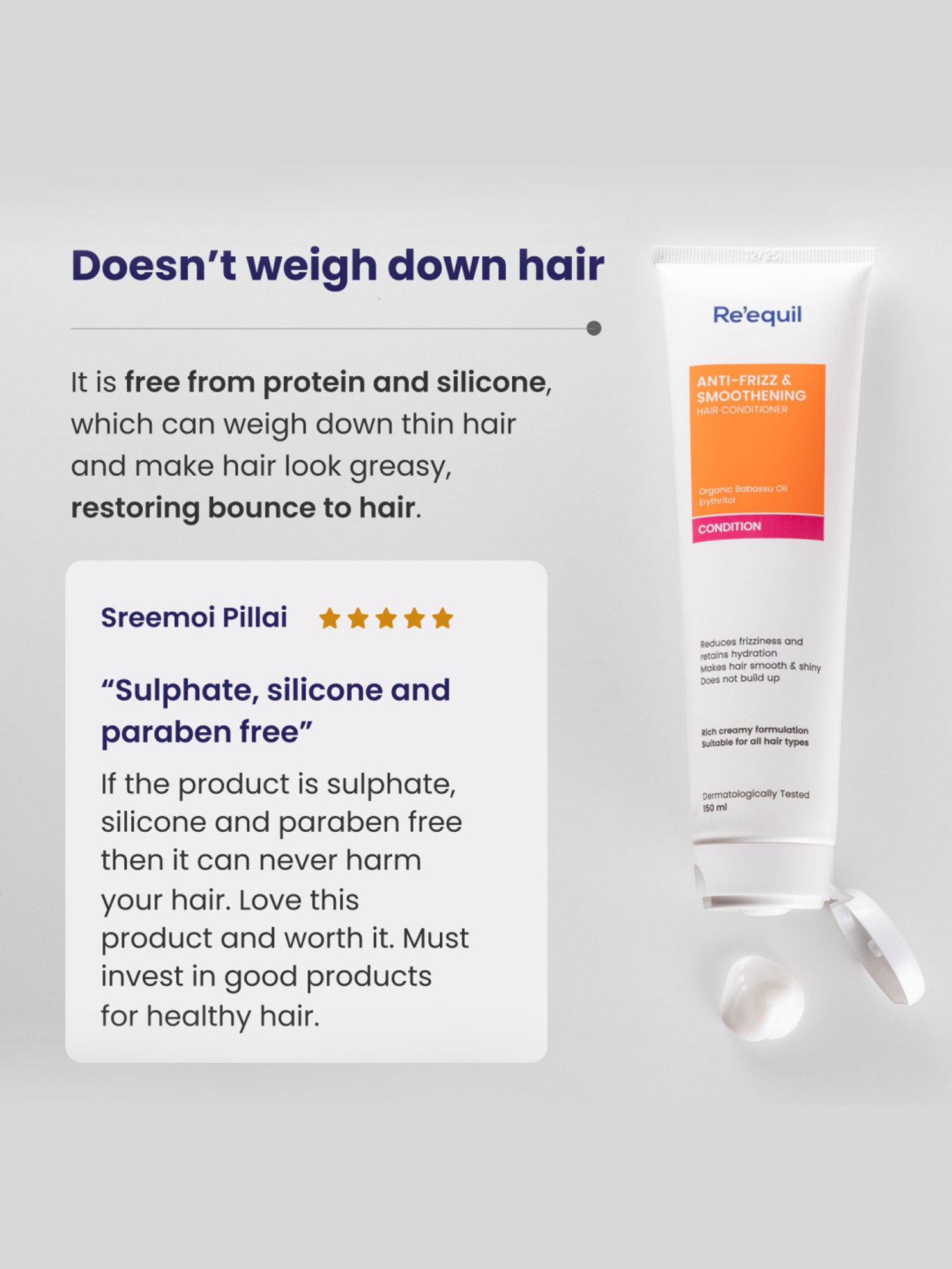 Re'equil Anti-Frizz & Smoothening Hair Conditioner - 150 ml