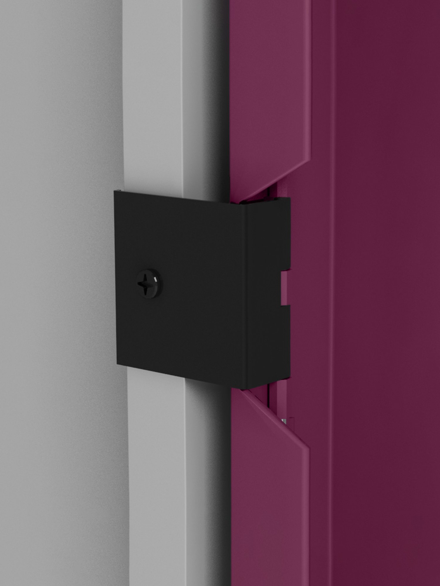 Godrej Interio Slimline 3-Door Steel Almirah, Purple (1-Year Warranty, 1 Locker, 2 Drawers,OHU)