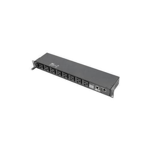 Tripp Lite 1.9kW Single-Phase Switched PDU, LX Platform Interface, 120V Outlets (8 x 5-15/20R), NEMA L5-20P, 12.0 Feet Cord, 1U Rack, TAA (PDUMH20NET2LX)