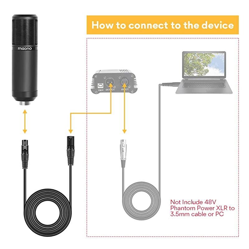 XLR Condenser Microphone Kit  AU-PM320S Professional Cardioid Vocal Studio Recording Mic for Streaming, Voice Over, Vocal, Home-Studio