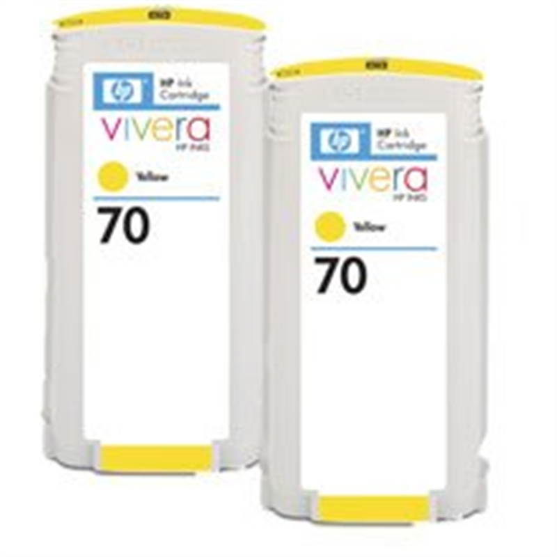 AIM Compatible Replacement - HP Compatible NO. 70 Yellow Inkjet (2/PK-130 ML) (CB345A) - Generic
