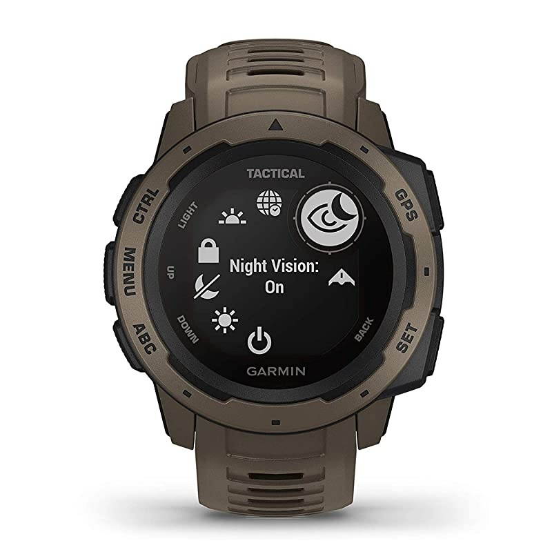 Garmin Instinct Tactical Rugged GPS Watch and  Ultimate Power Pack Bundle (Tactical Coyote Tan)