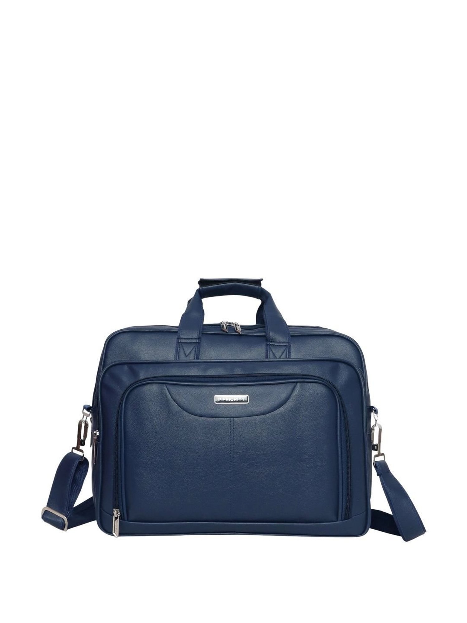 Priority Navy Synthetic Large Messenger Bag
