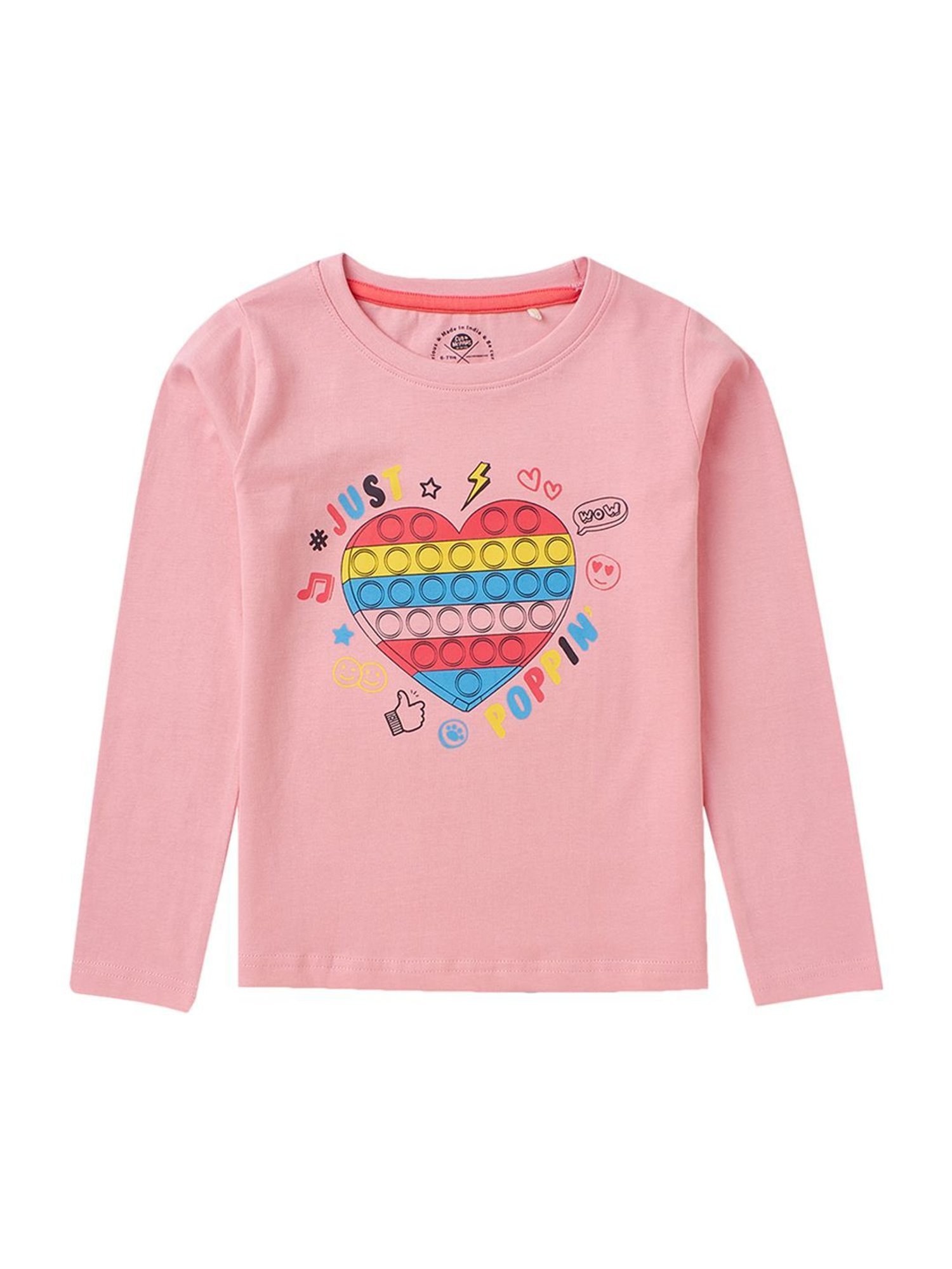 Cub McPaws Kids Multicolor Cotton Printed Full Sleeves T-Shirt (Pack of 3)