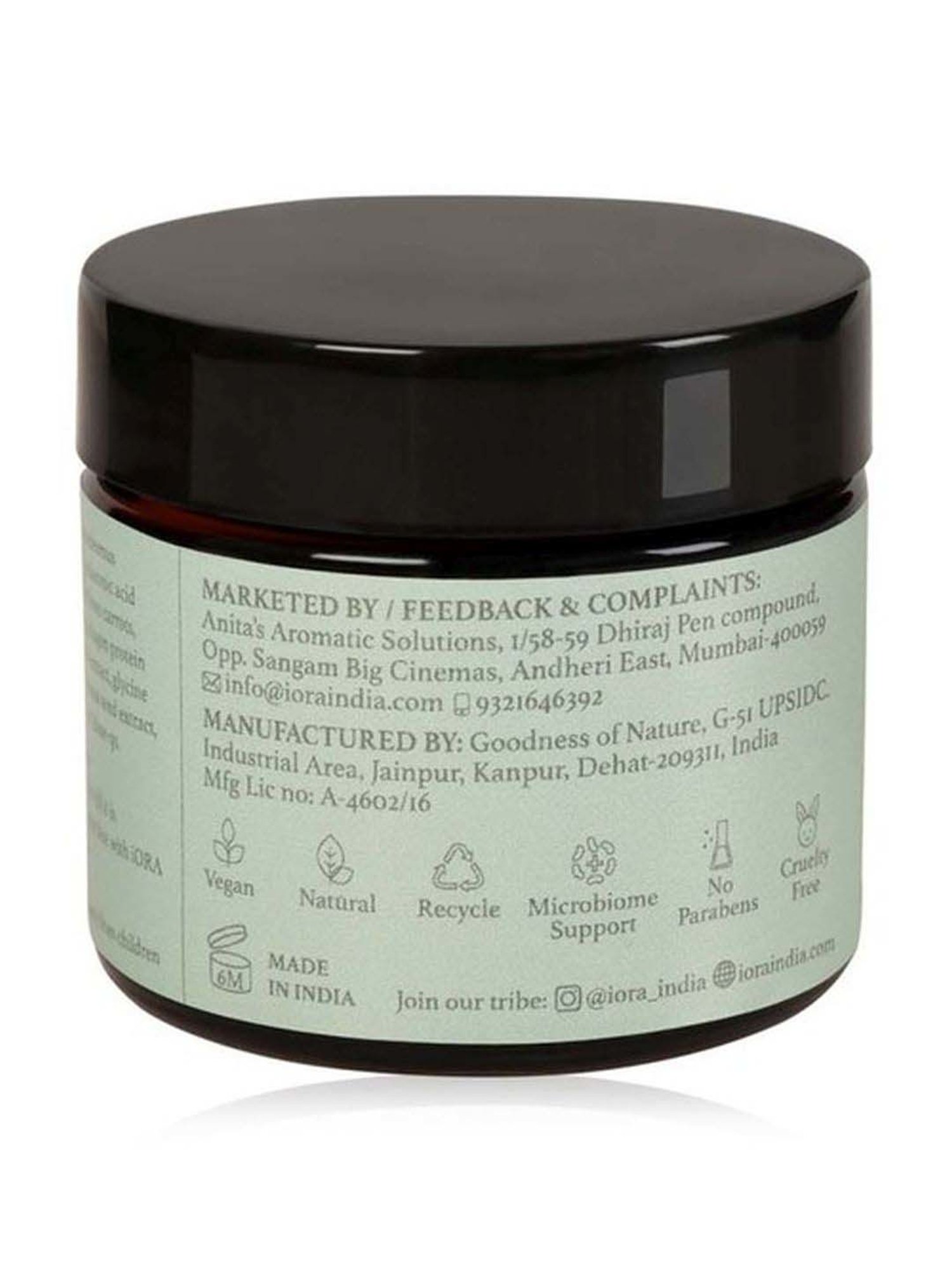 iORA's Prebiotic Sleep Mask with Plant Derived Collagen Protein - 50 gm