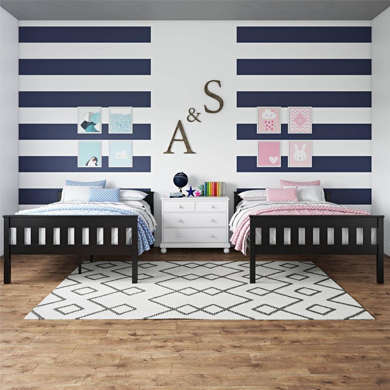 Dolan Full over Full Bunk Bed with USB Port Black - Dorel Living