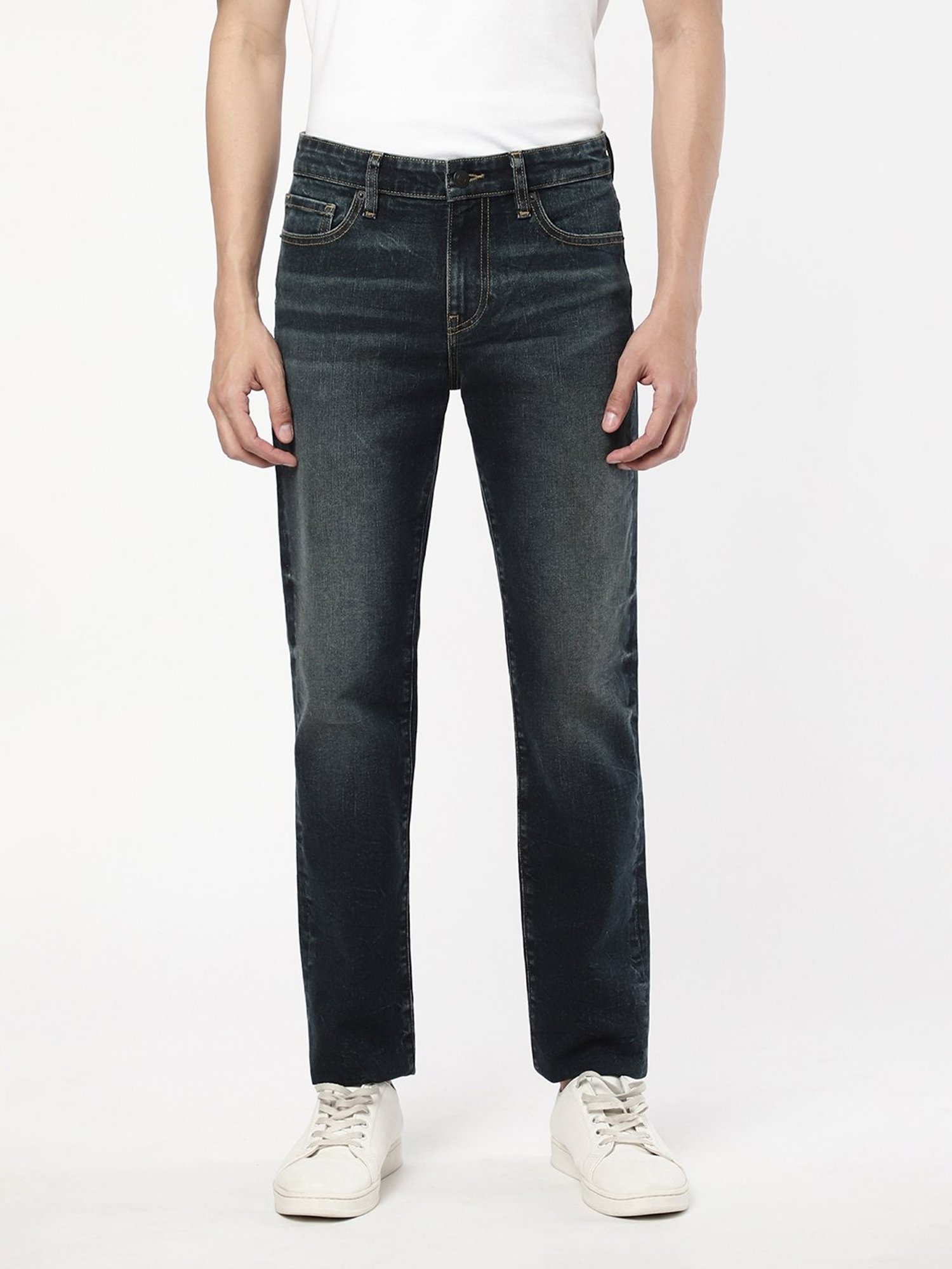 Passion Dark Blue Comfort Fit Lightly Washed Jeans