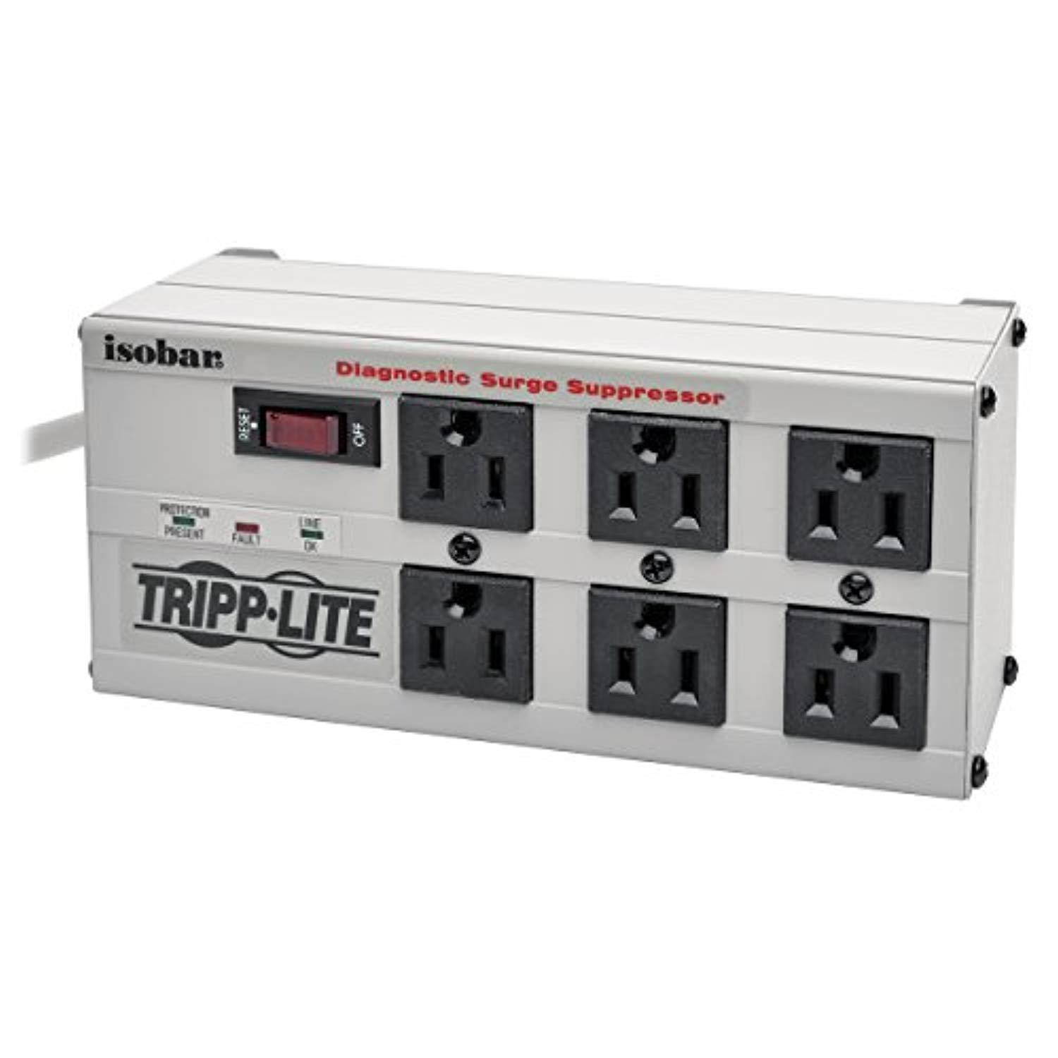 tripp lite ch-9101012-natripp lite isobar 6 outlet surge protector power strip 6ft cord right angle plug 3300 joules (isobar6)