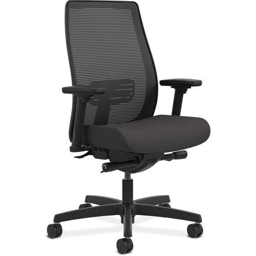 HON Endorse Mesh Mid-Back Task Chair - Fabric Black Seat - Black Back - 5-star Base - 28.8" Width x 28.8" Depth x 45.5"