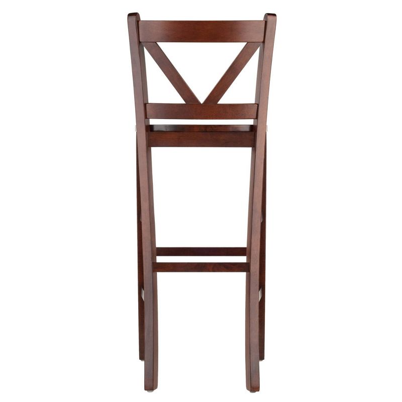 Set of 2 Victor V-Back 30" Barstool Wood/Walnut - Winsome