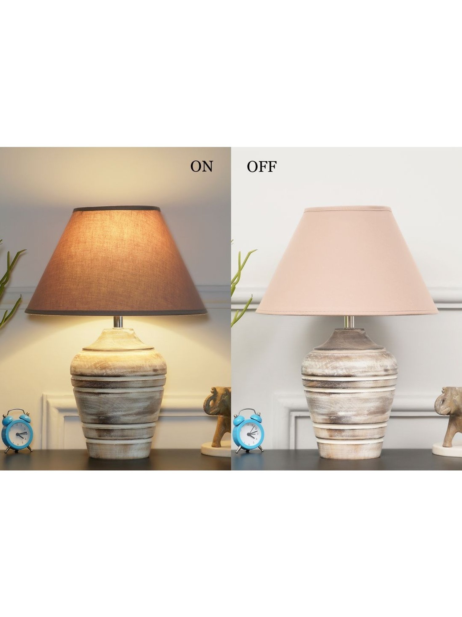Kapoor Lamp Shades Distress White Wood Prova Table Lamp
