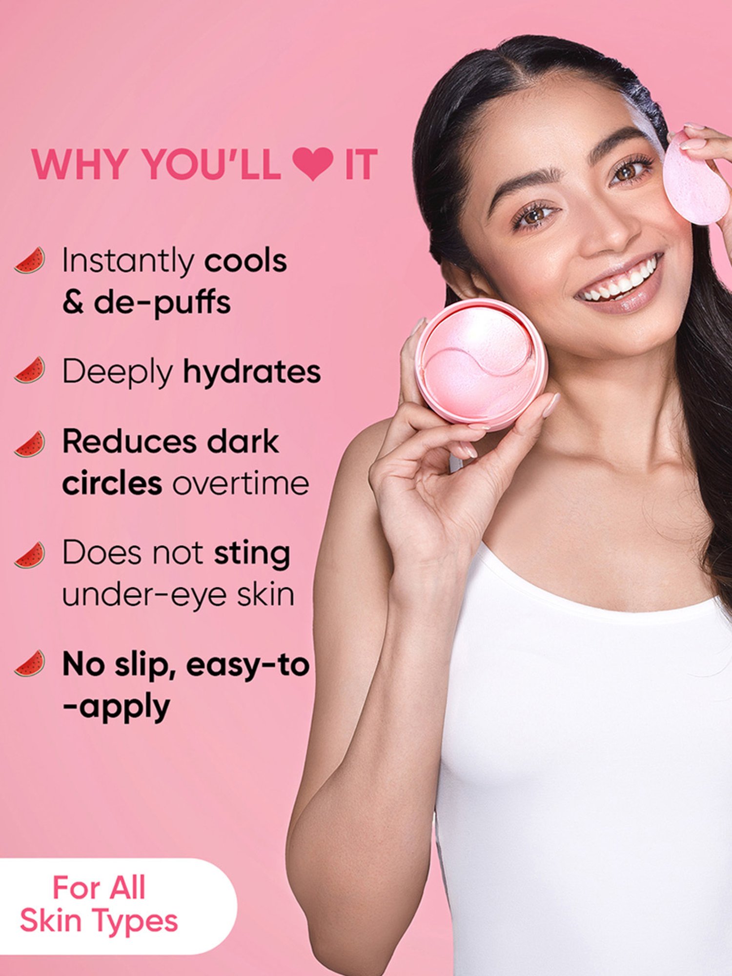 Dot & Key Watermelon Cooling Hydrogel Eye Patches - 60 Patches