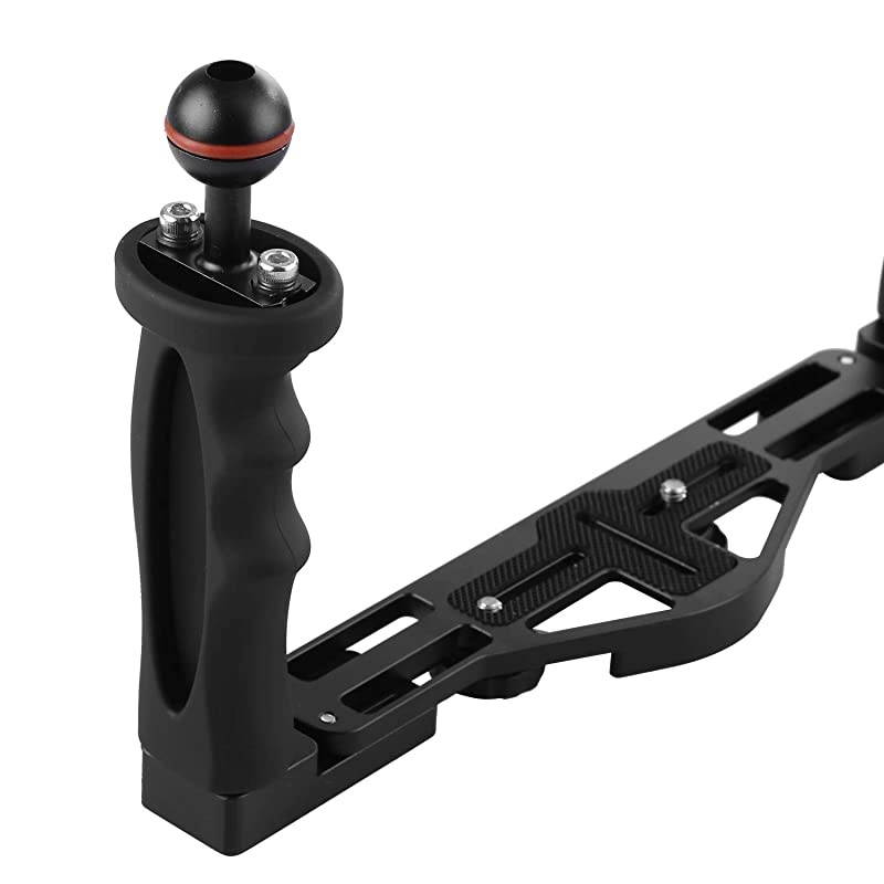 Underwater Video Light Stabilizer Tray, Lightweight Aluminium Tray for GoPro OSMO and Any Other Camera with 1/4 inch Screw Hole