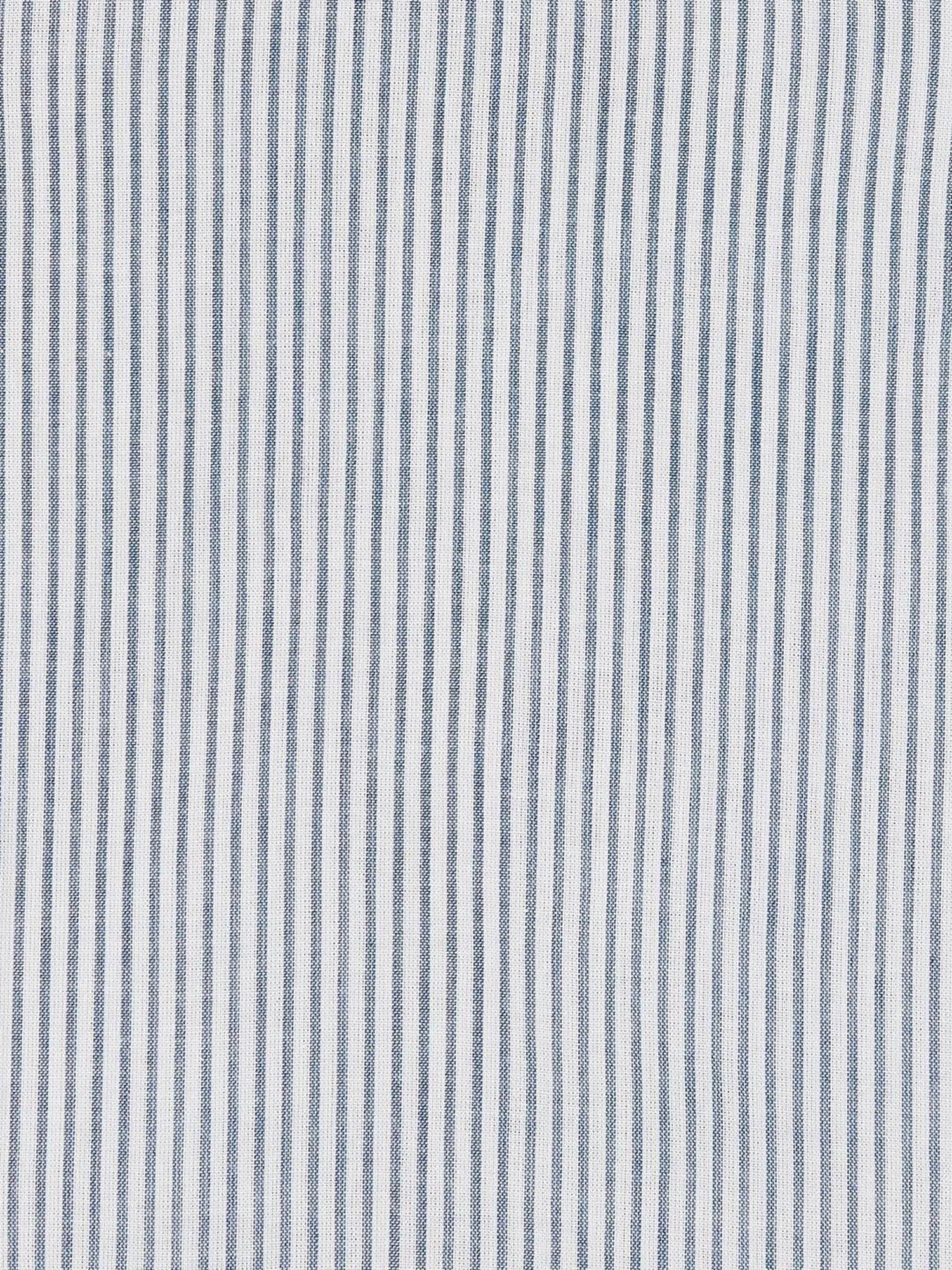 Lifestyle Blue Mandarin Full Sleeve Yarn Dyed Cotton Shirt