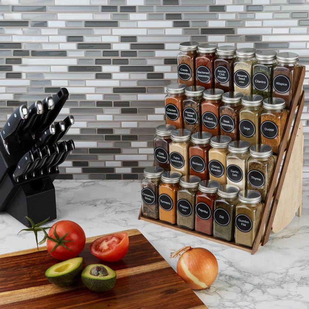 Ultimate Chalkboard Spice Label Set - 336 Labels - 312 Printed Spice Names, 24 Blank Labels PLUS Chalkboard Pen - Premium Quality and Stylish Stickers by SpiceLuxe