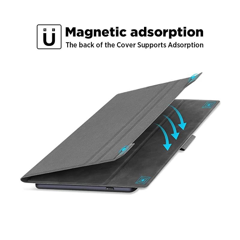 Skin Touch Feeling Folding Case for Boox Nova 3 7.8'' & Nova 2 7.8'' & Nova Pro 7.8'' E-Reader,Premium PU Leather Lightweight Folding Stand Cover,with Pencil Holder and Auto Sleep/Wake Function