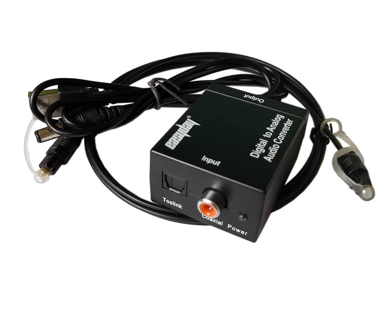 EULAN Digital to Analog Converter, Optical SPDIF Toslink Coaxial to Analog Stereo L/R Converter Adapter for HDTV Blu Ray DVD Sky HD Amps TV Box