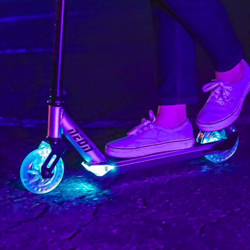 Y-volution Kids' Neon Ghost LED Scooter with Light-Up Wheels
