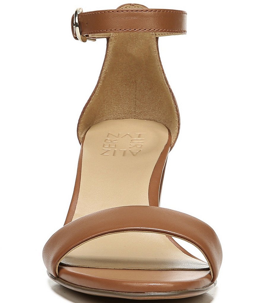 Naturalizer Vera True Colors Leather Ankle Strap Block Heel Dress Sandals