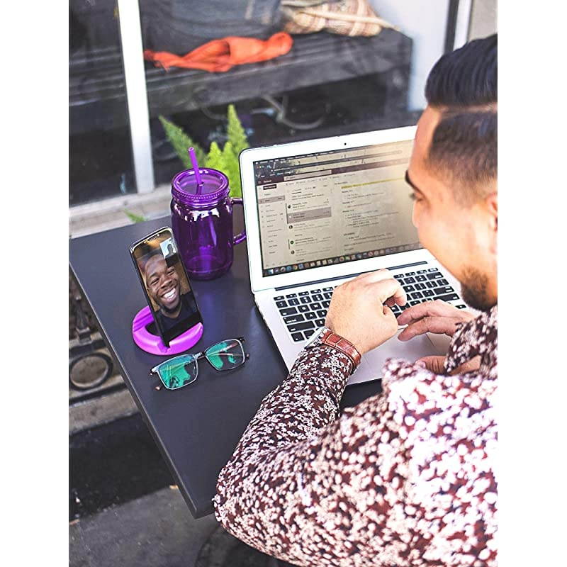 Phone and Tablet Stand Holder | Stands Compatible with Apple iPad iPhone Samsung Galaxy LG Kindle Fire Tablets and Mobile Cell Phones | Holders Multi Angled and Colorful Lime Green