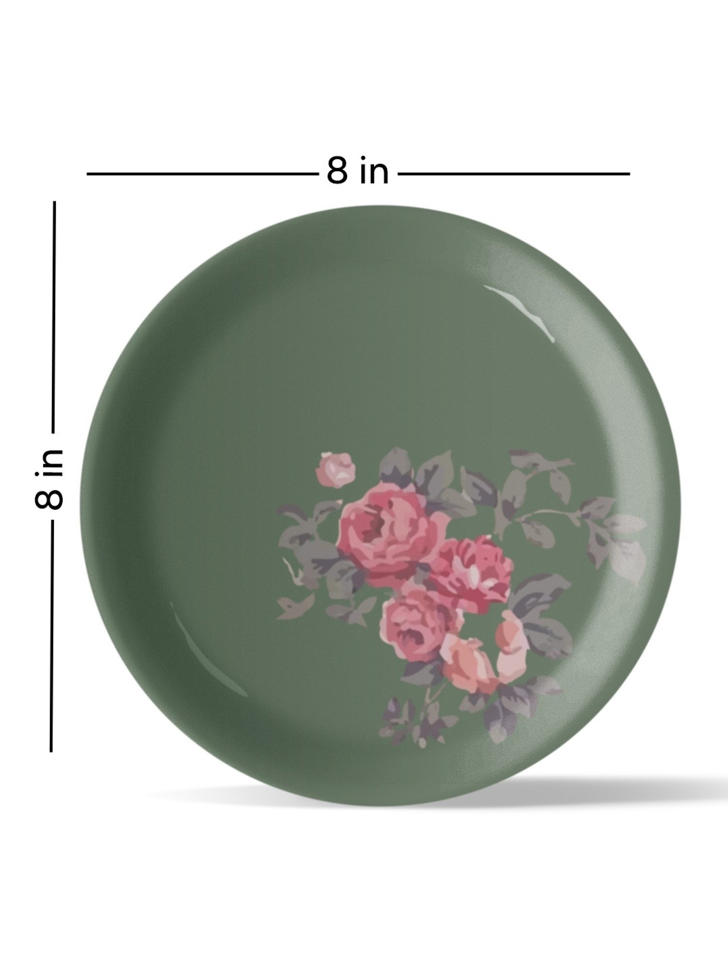 Nestroots English Flaura Printed Multicolor Porcelain Wall Plate
