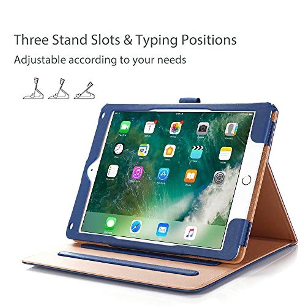 ProCase iPad 9.7 Case (Old Model) 2018 iPad 6th Gen / 2017 iPad 5th Gen Case Bundle with Elastic Apple Pencil Holder Case