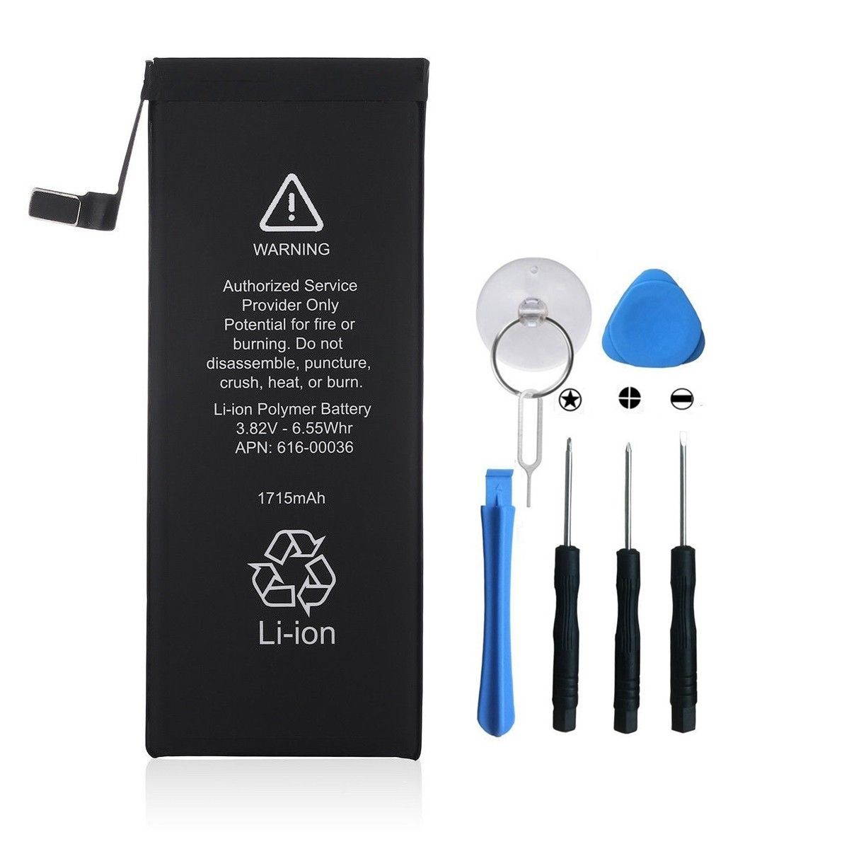 New OEM Quality 1715mAh Internal Battery Replacement For Apple iPhone 6S 4.7" + Repair Tools