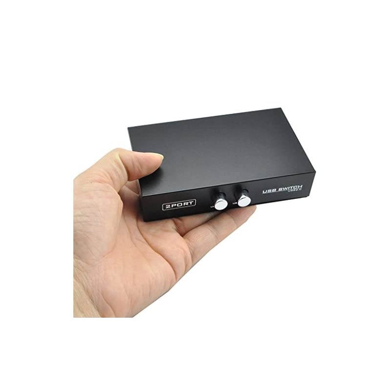 2 Port USB 20 Sharing Manual Switch Box Hub 2 PCS Share 1 USB Device for Printer Scanner Camera Keyboard 2 Port
