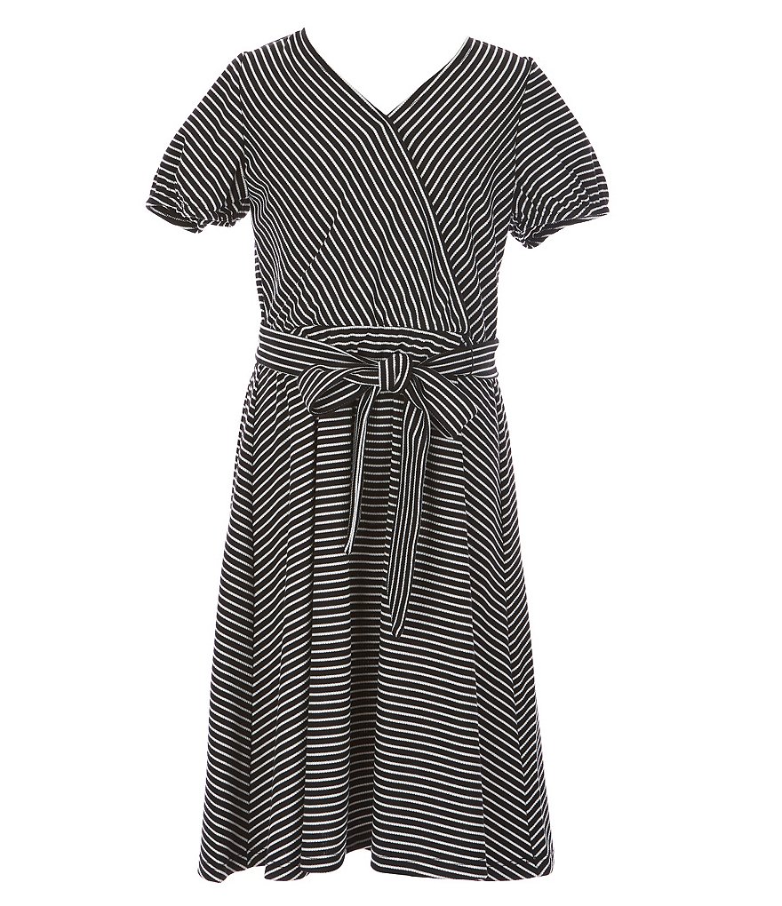 Angie Big Girls 7-14 Stripe Ruffle-Hem Maxi Dress