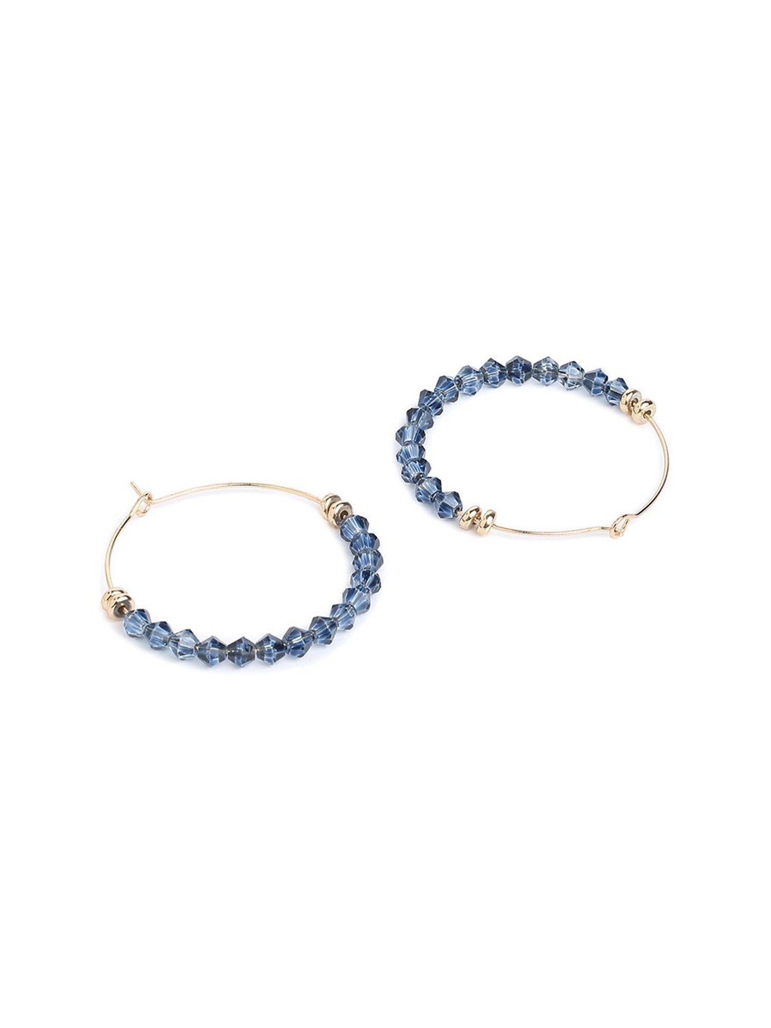 Accessorize London Facet Bead Hoop Earrings