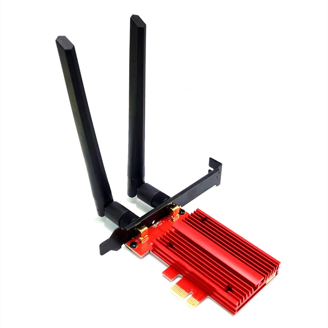 WiFi 6E 5400Mbps AX210 Wireless PCIe Card, Updated to 6G/5.8G/2.4GHz Tri-Band, Bluetooth 5.2, 802.11AX Internal Network Adapter for PC with MU-MIMO, Ultra-Low Latency, Support Windows10(64bit)