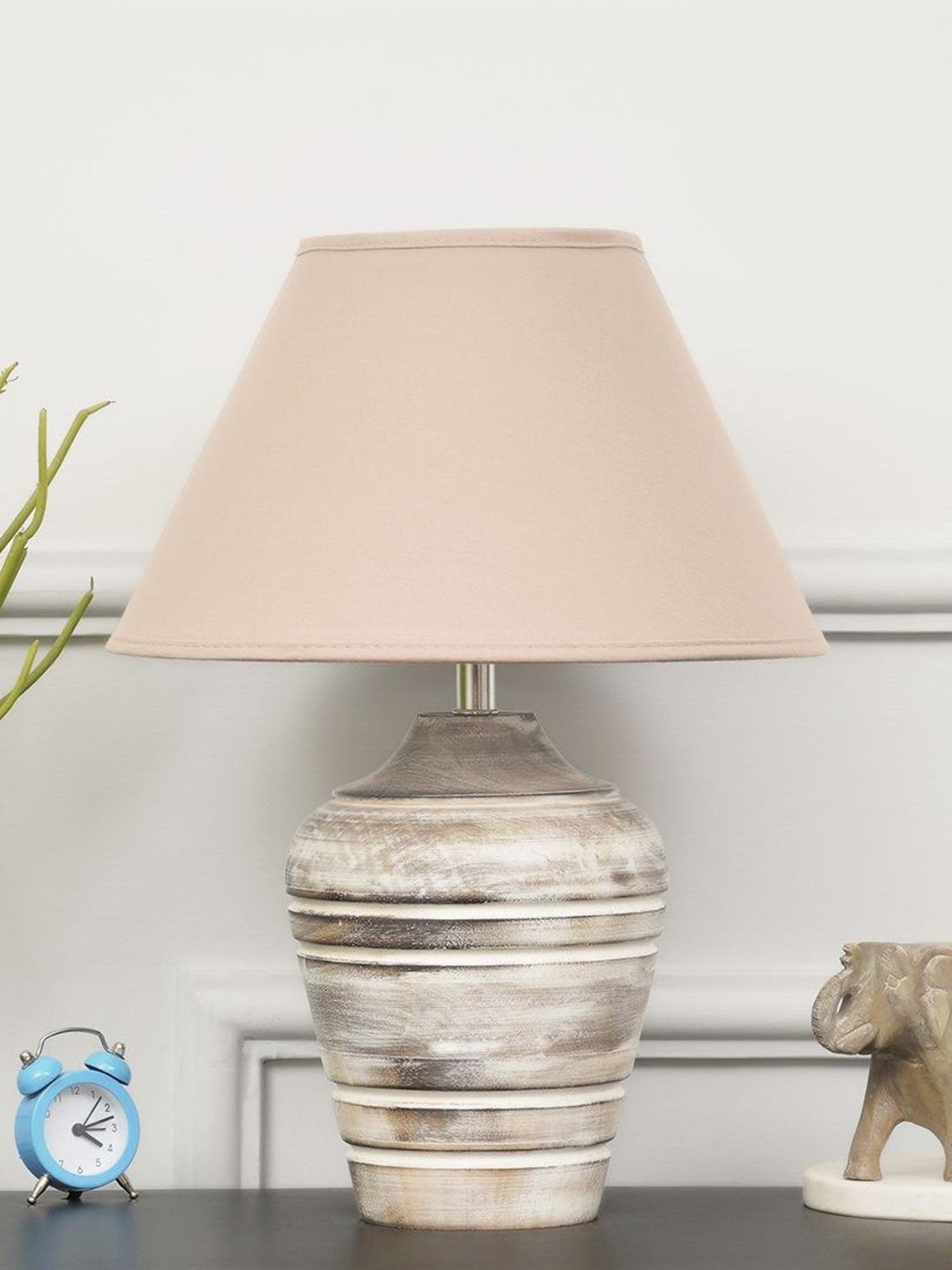 Kapoor Lamp Shades Distress White Wood Prova Table Lamp