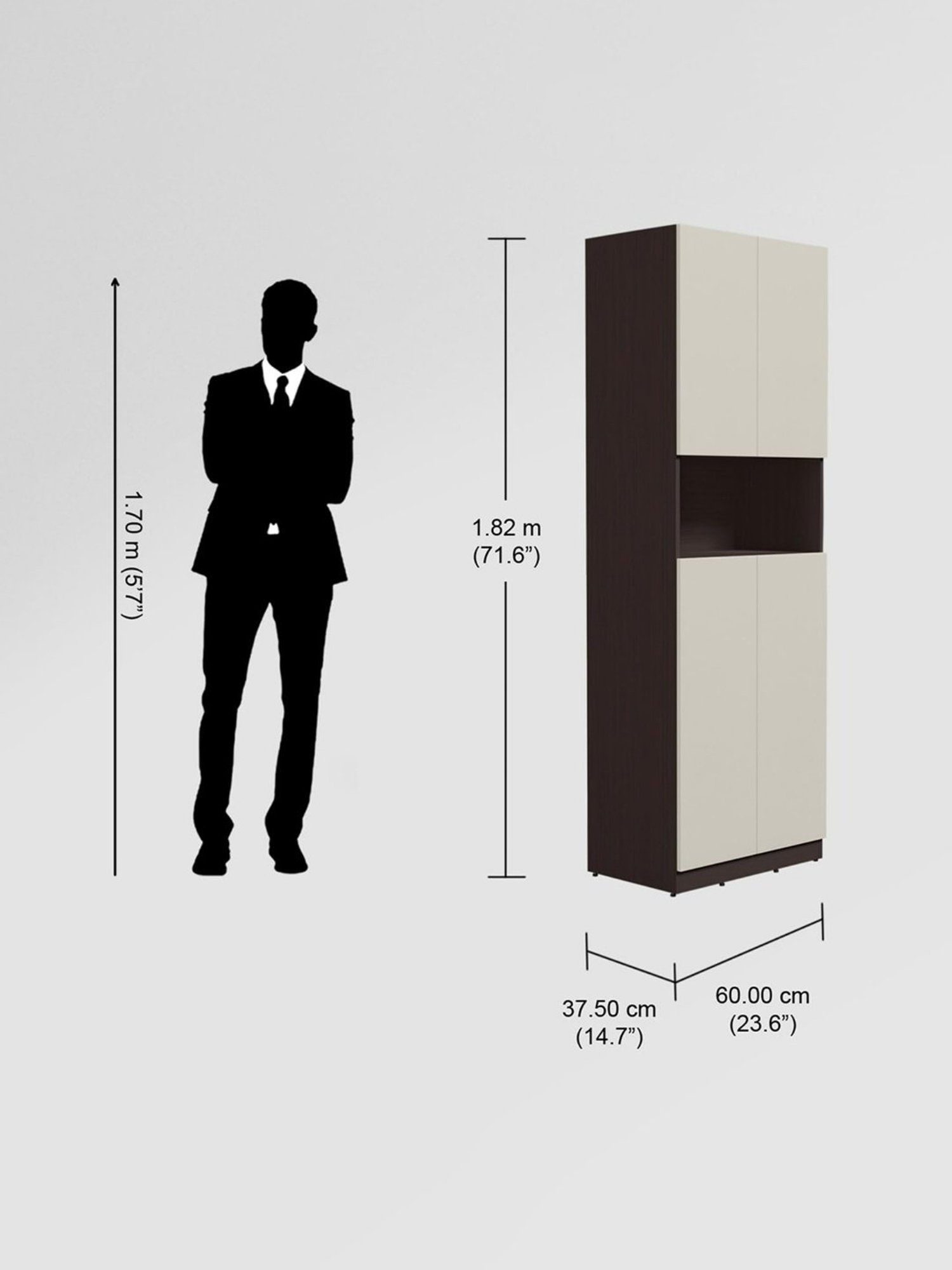 Godrej Interio Sienna ?Beige ?Engineered Wood Shoe Cabinet