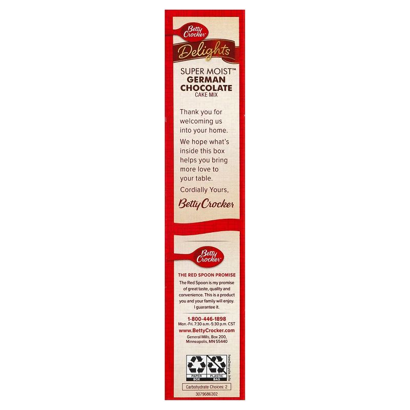 Betty Crocker Super Moist German Chocolate Cake Mix - 15.25oz
