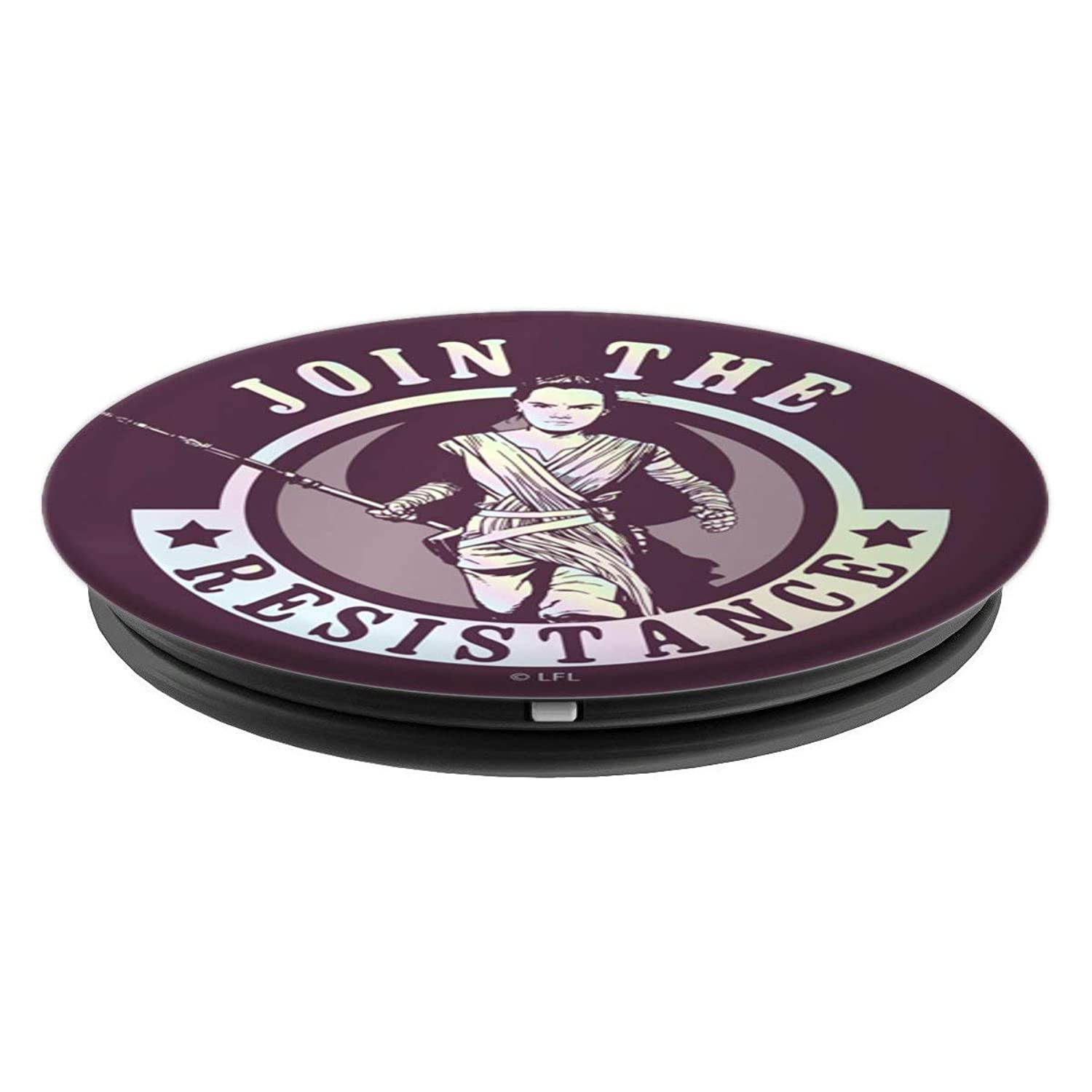 Star Wars The Force Awakens Rey Join The Resistance Portrait PopSockets Grip and Stand for Phones and Tablets